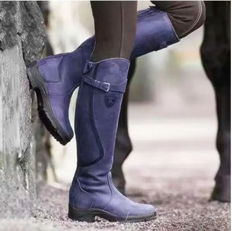 Women Boots Knee High Quality Suede Long Comfort