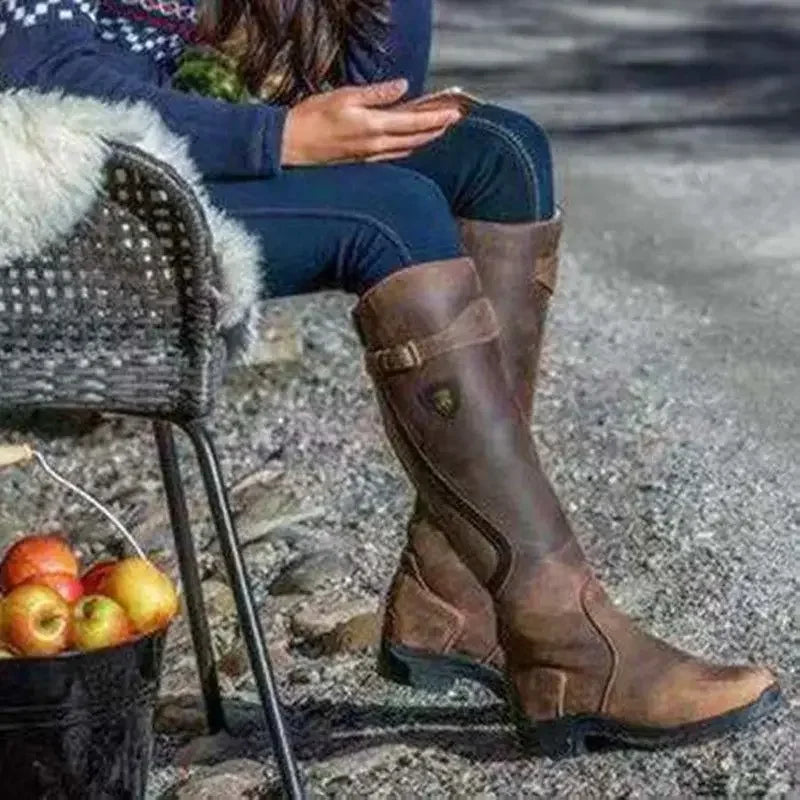 Women Boots Knee High Quality Suede Long Comfort