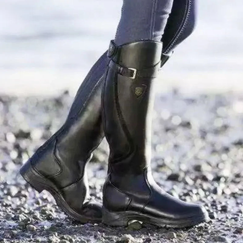 Women Boots Knee High Quality Suede Long Comfort