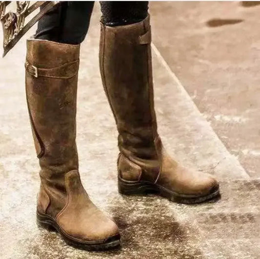 Women Boots Knee High Quality Suede Long Comfort